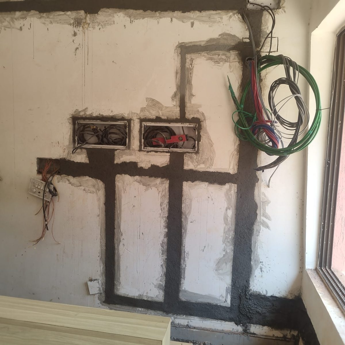 Concealed wiring rough-in — KV Electro Tech Bangalore